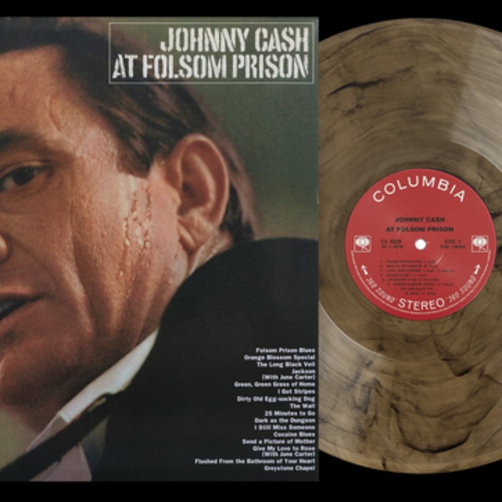 Johnny Cash At Folsom Prison LP ~ Exclusive Colored Vinyl (Tan In Black) ~ New!